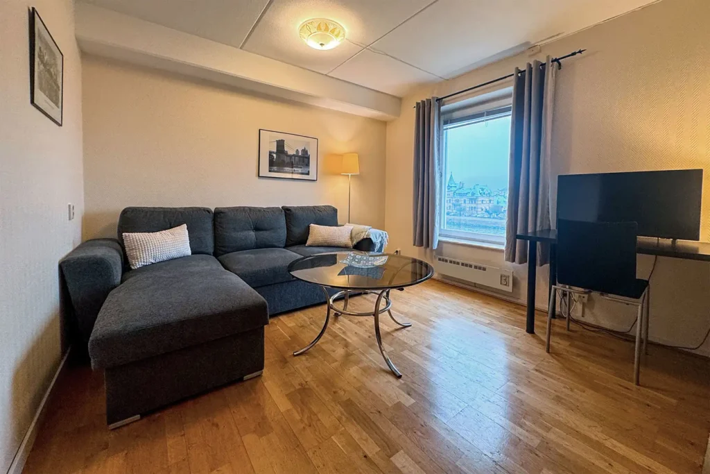 Minisvitens soffhörna med soffbord